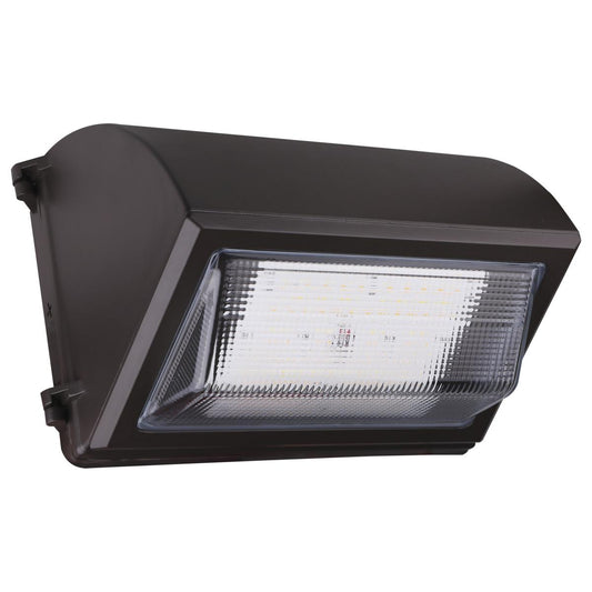 Satco 65-762 Emergency LED Cutoff Wall Pack CCT Selectable 3K/4K/5K Wattage Adjustable Bypassable Photocell 120-277 Volt