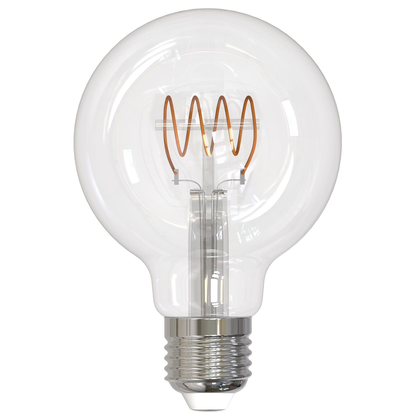 Bulbrite 776516 LED4G25/21K/FIL-NOS/CURV/SPIRAL 4W LED G25 2100K CURVED FILAMENT SPIRAL