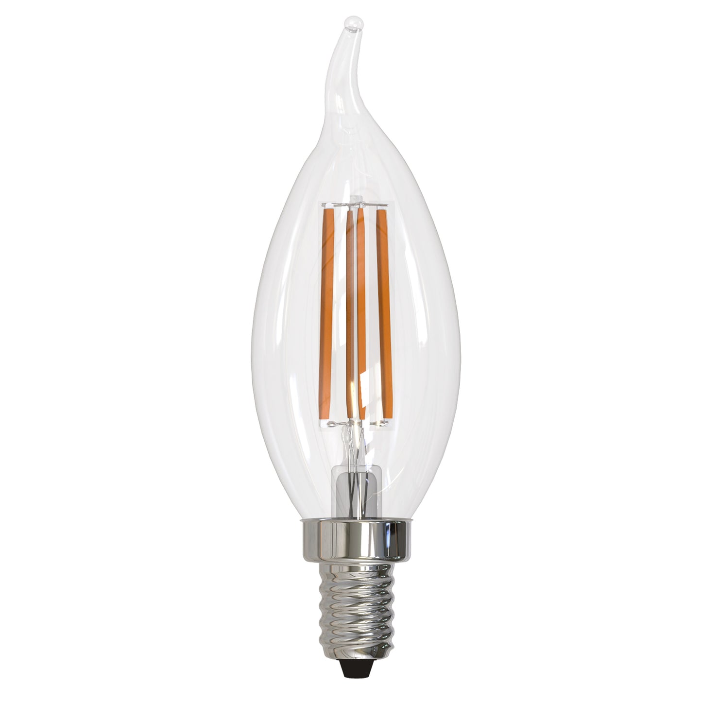 Bulbrite 776740 LED6CA10/30K/FIL/3 6.5W LED CA10 3000K FILAMENT E12 CLEAR