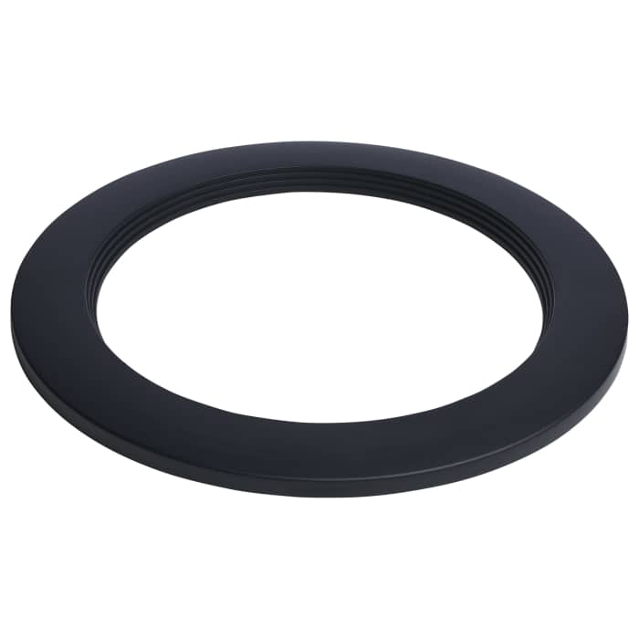 Satco 80-2906 DLR TRIM ACC/6/WR/RND/BK Regressed Wafer Downlight Retrofit Trim 6 Inch Matte Black Finish
