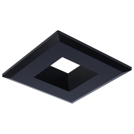 Satco 80-990 Deep Baffle Trim 4 Inch Square Black Finish