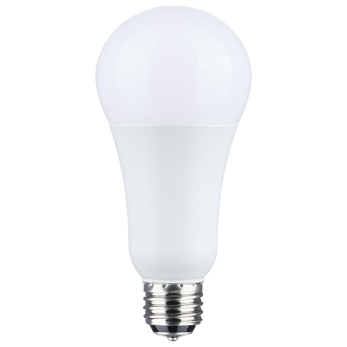 Satco S11517 5/14/20 Wattage Selectable A21 LED 3-Way Lamp White Finish 4000K CCT Medium Double Contact Base 120 Volt