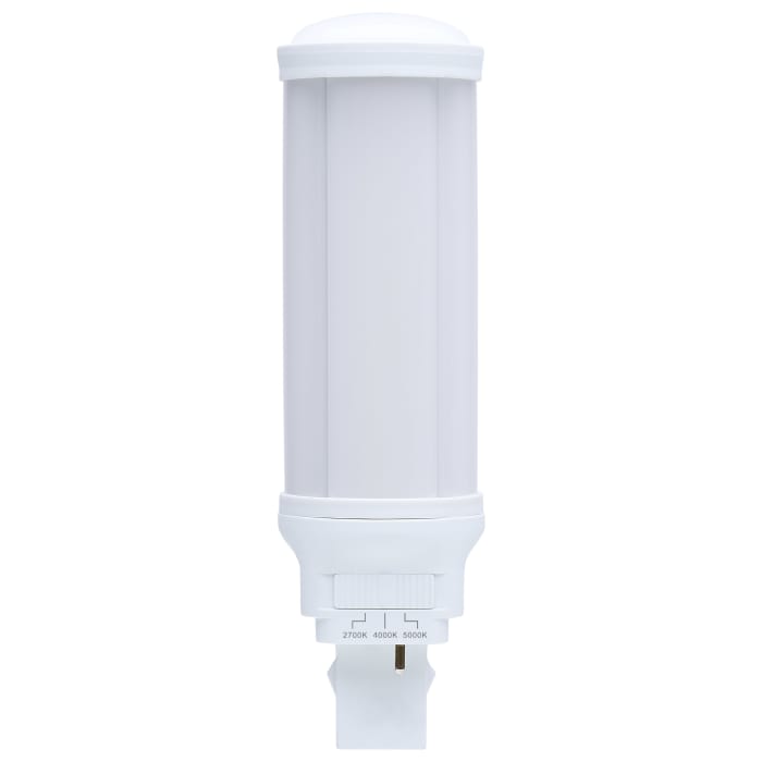 Satco S11546 18W/LED/CFL/3CCT/BP/GX32D-3 18 Watt LED PL 27K/4K/5K CCT Selectable GX32d-3 Base 28W CFL Replacement Type B Ballast Bypass 120-277 Range Voltage