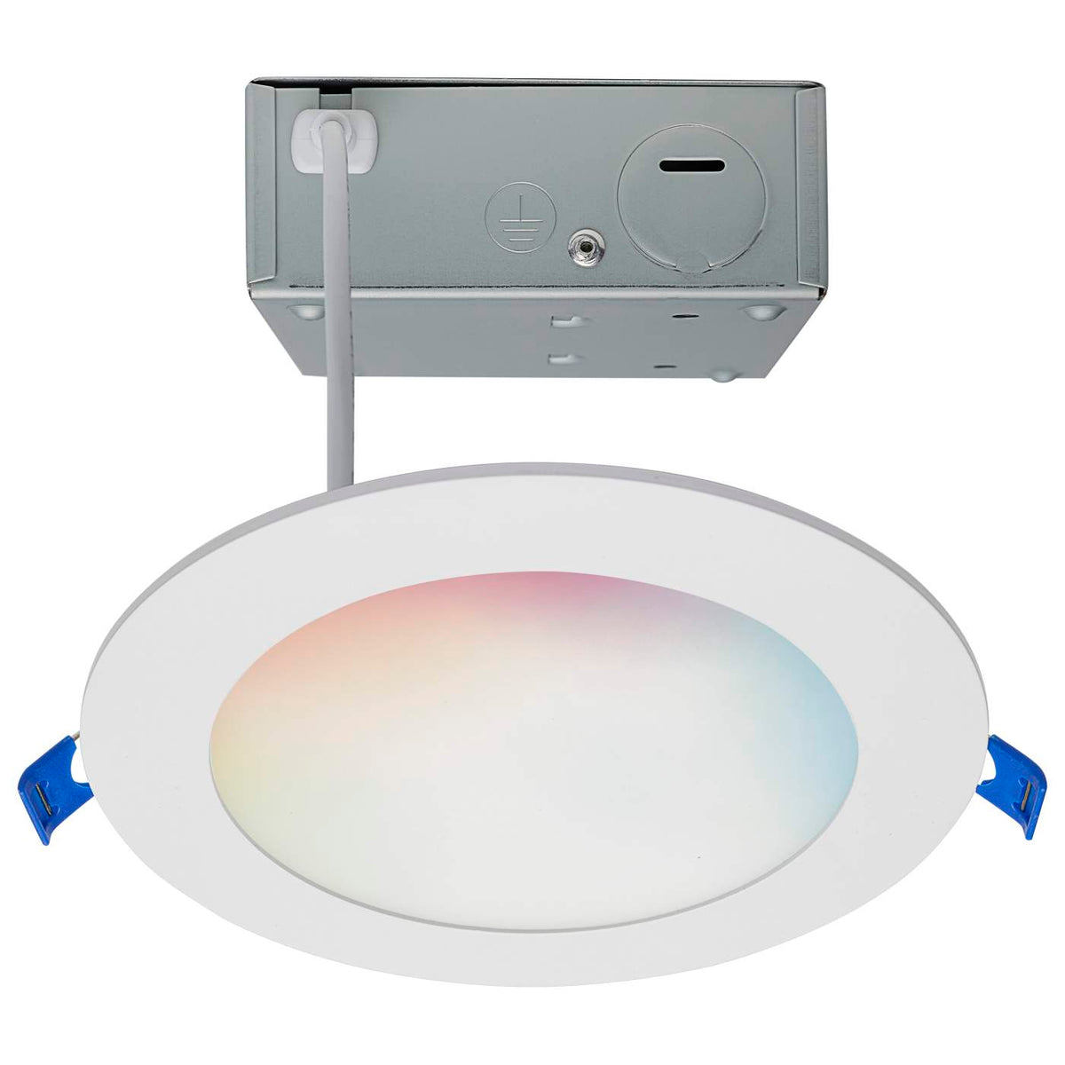 Satco S11637 Starfish  11 Watt LED Direct Wire Downlight  6-Inch  Remote Driver  RGBTW  Round  White Finish
