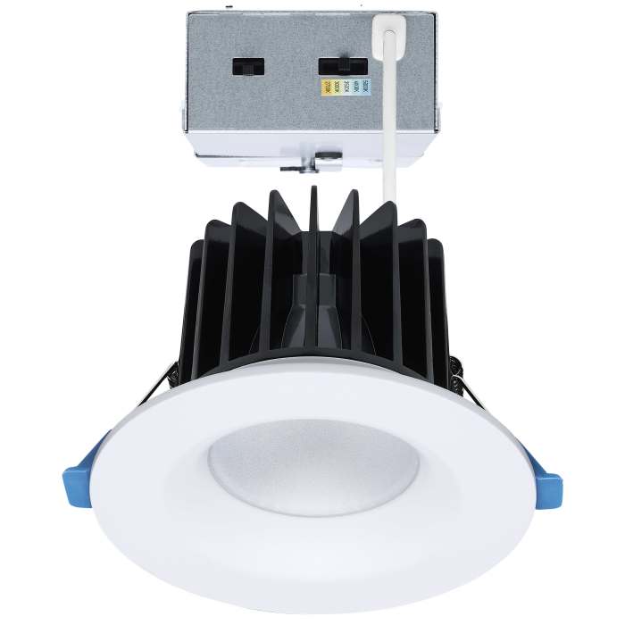 Satco S11670 24WLED/DW/DNL3/FS/RND/DD/WH 16/20/24 Watt LED Remote Driver Downlight 27K/30K/35K/40K/50K CCT Field Selectable Round White Finish Dual Dimming 120-277 Volt