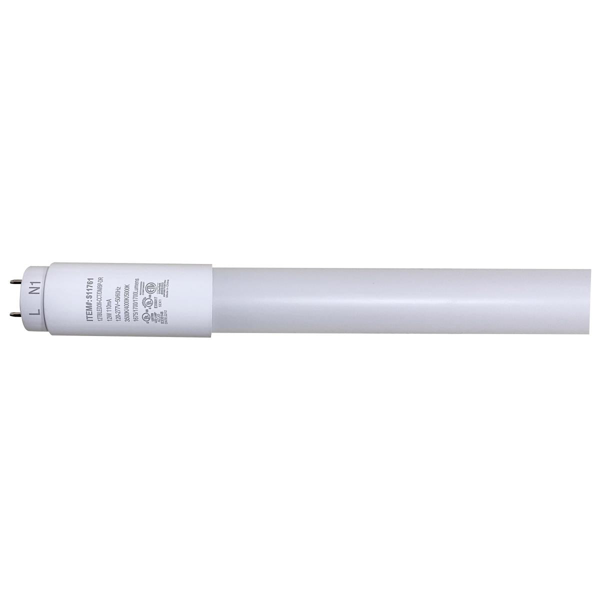 Satco S11765 12 Watt 3 Foot LED T8 CCT Selectable Type B Ballast Bypass G13 Base 120-277 Volt