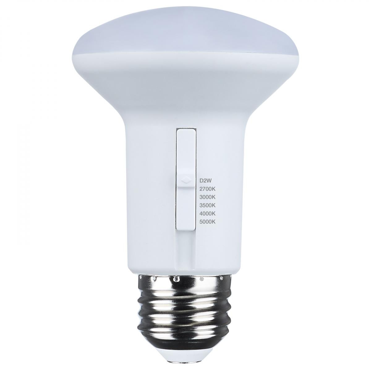 Satco S11782 5.8 Watt R20 LED 27K/30K/35K/40K/50K CCT Selectable Dim to Warm White Finish 120 Volt