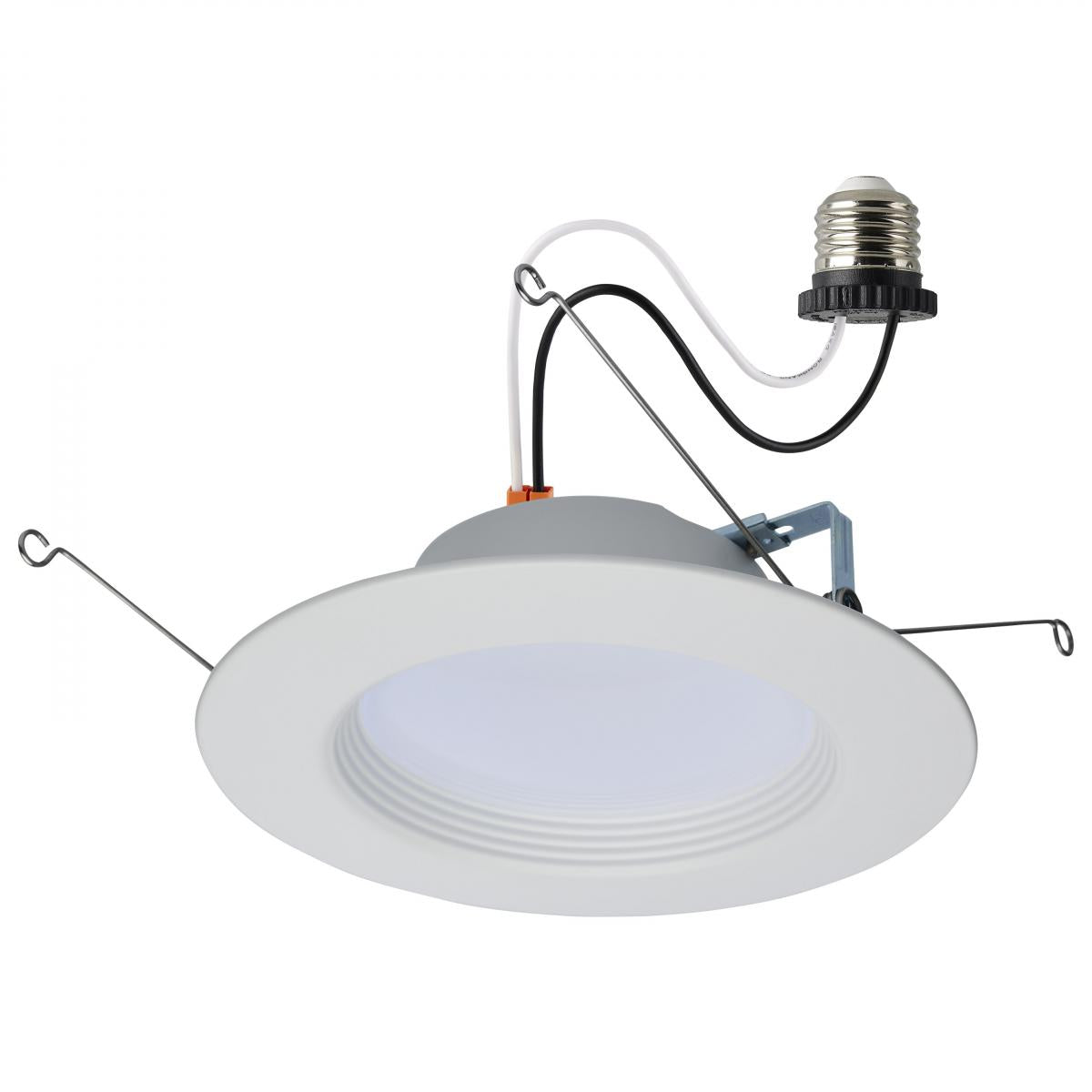 Satco S11825R1 13.7 Watt LED Downlight Retrofit 5-6 Inches CCT Selectable Round White Finish 120 Volt