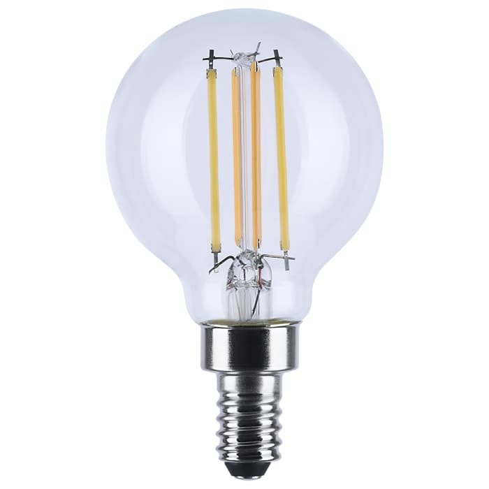 Satco S12161 4.5G16.5L/930WD/E12/GCYS 4.5 Watt LED G16.5 3000K-2000K Warm Dimming Candelabra Base Clear Finish