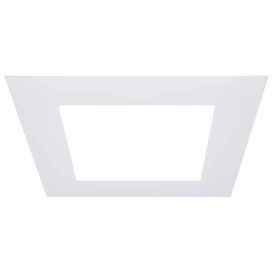 Satco S13550 CDLGR4SWH 4-Inch Flat Goof Ring for Downlights Square White Finish
