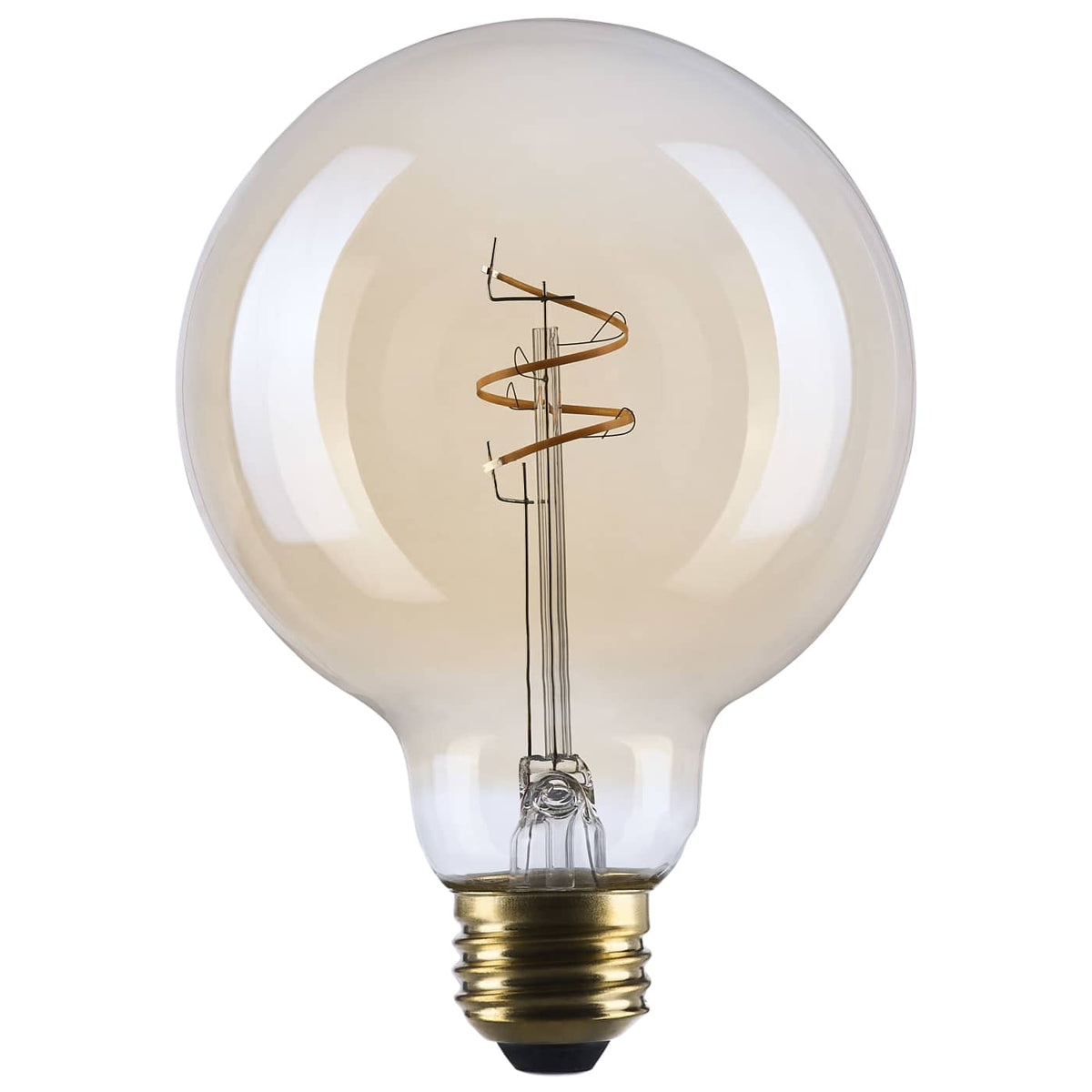 Satco S14212 3.5 Watt G30 LED  2000K CCT  Medium Base  Clear Glass  Amber Coil Filament  Dimmable  120 Volt