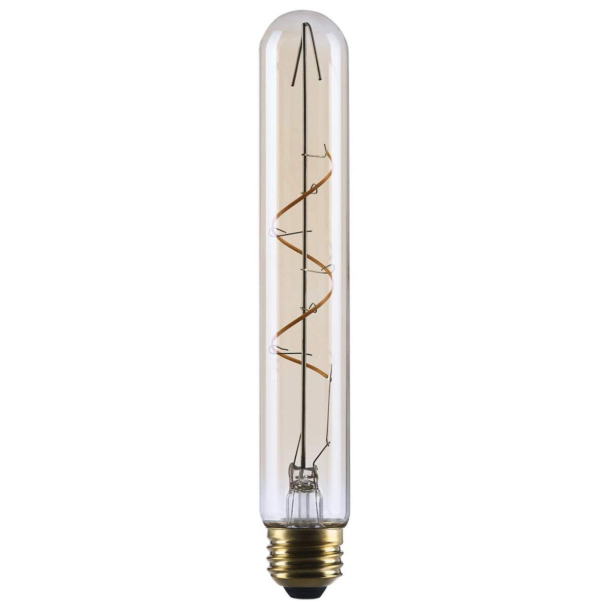 Satco S14230 5.5 Watt T9 LED  2000K CCT  Medium Base  Clear Glass  Amber Coil Filament  Dimmable  120 Volt