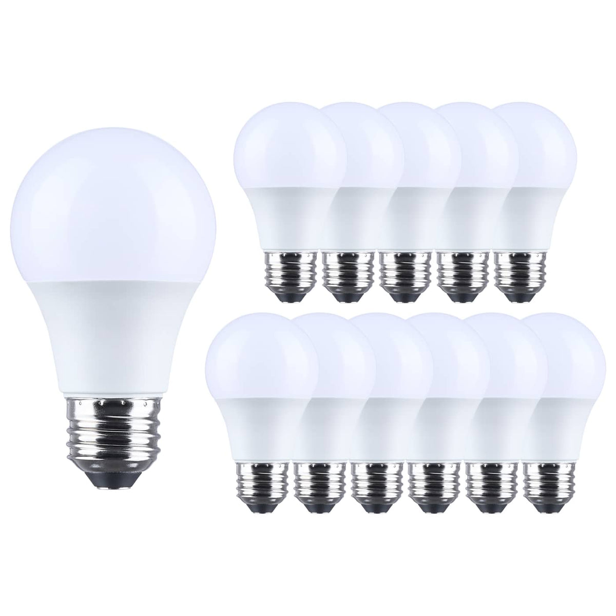 Satco S14314 8.5 Watt LED A19  3000K CCT  Medium Base  Plastic  120 Volt  12-Pack