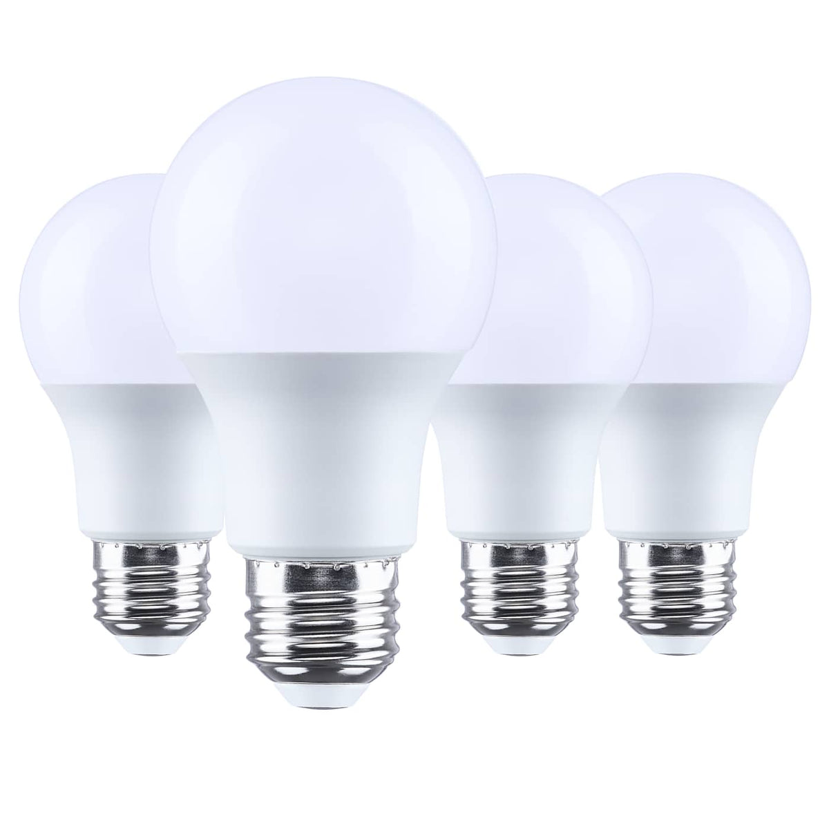 Satco S15140 9.5 Watt A19 LED  3000K CCT  80 CRI  Medium Base  Plastic  Dimmable  120 Volt  4-Pack