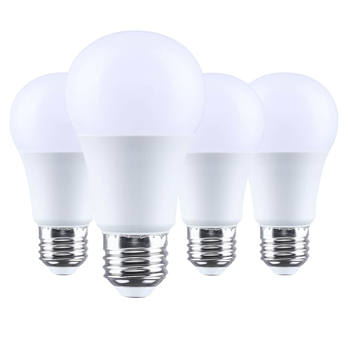 Satco S15163 12 Watt A19 LED  4000K CCT  80 CRI  Medium Base  Plastic  Dimmable  120 Volt  4-Pack