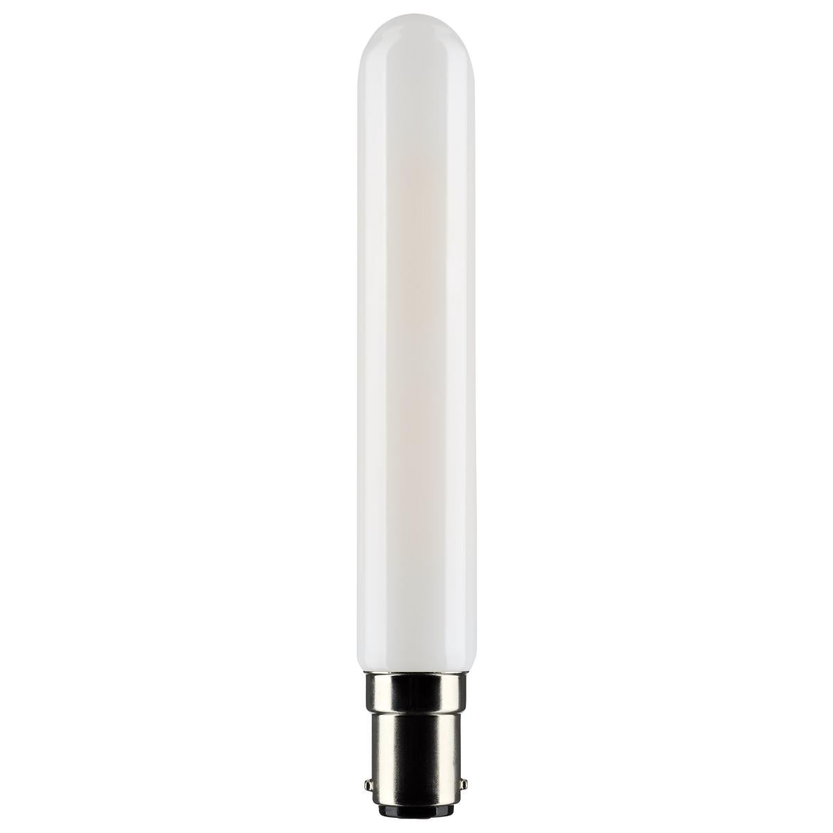 Satco S21376 4 Watt T6.5 LED Frosted Double Contact Bayonet Base 3000K 360 Lumens 120 Volt