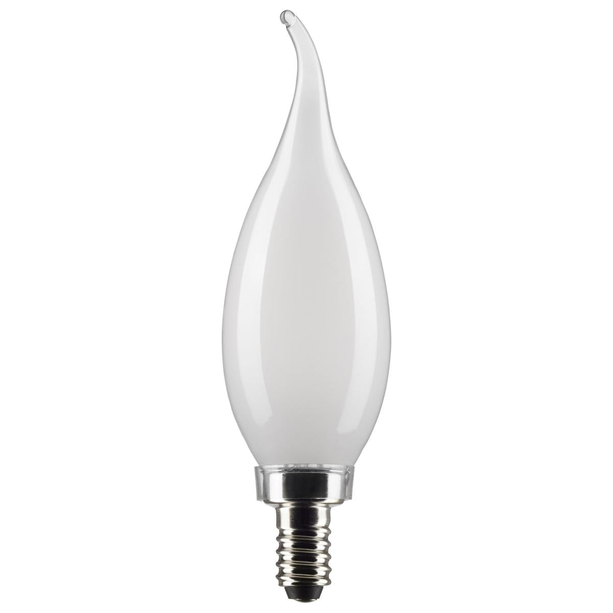 Satco S21844 4 Watt CA10 LED Frosted Candelabra Base 3000K 350 Lumens 120 Volt 2-Pack