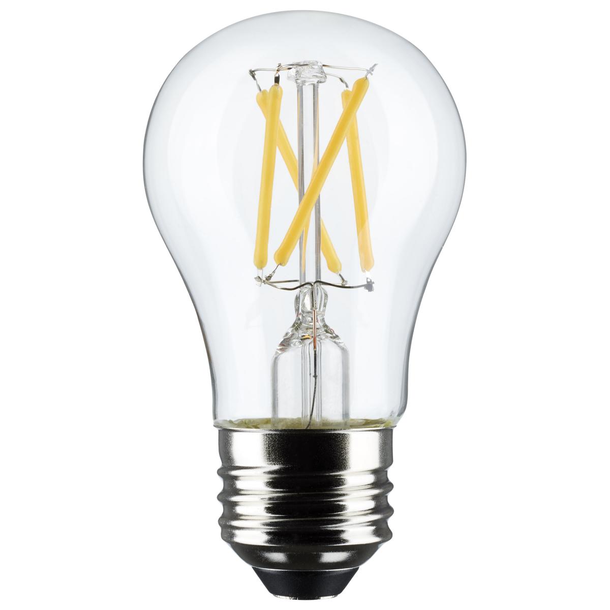 Satco S21873 5.5 Watt A15 LED Clear Medium Base 2700K 450 Lumens 2-Pack