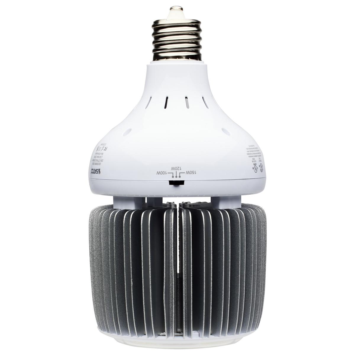 Satco S33116 100/120/150 Wattage Selectable LED Hi-Bay Type B Ballast Bypass Mogul Extended 4000K 100V-277V 400W-600W Metal Halide Replacement
