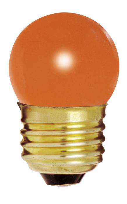 Satco S3610 7 1/2W S11 STD ORANGE 7.5W S11 Ceramic Orange