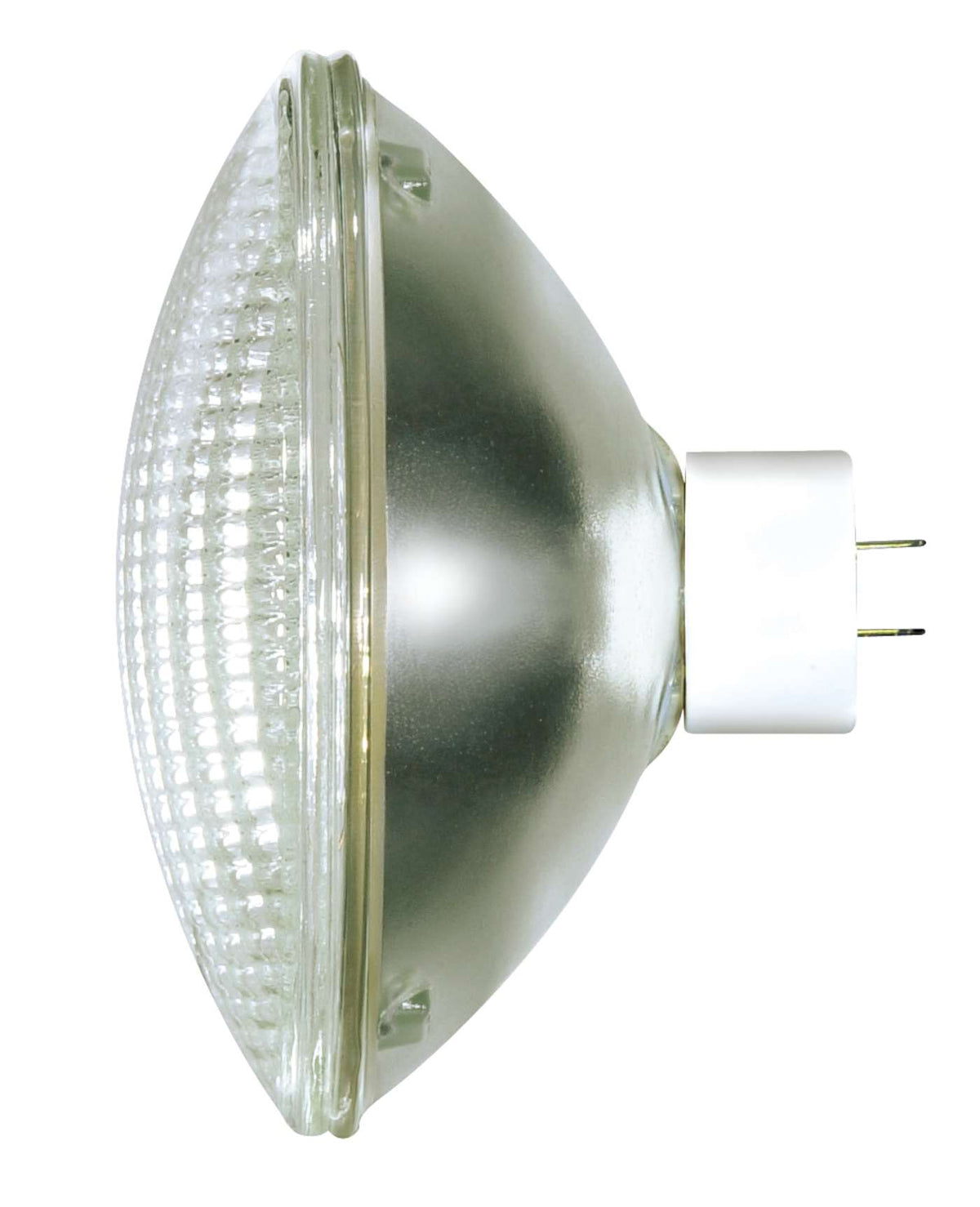 Satco S4349 500 Watt sealed beam  PAR64  2000 Average rated hours  6500 Lumens  Mogul End Prong base  120 Volt