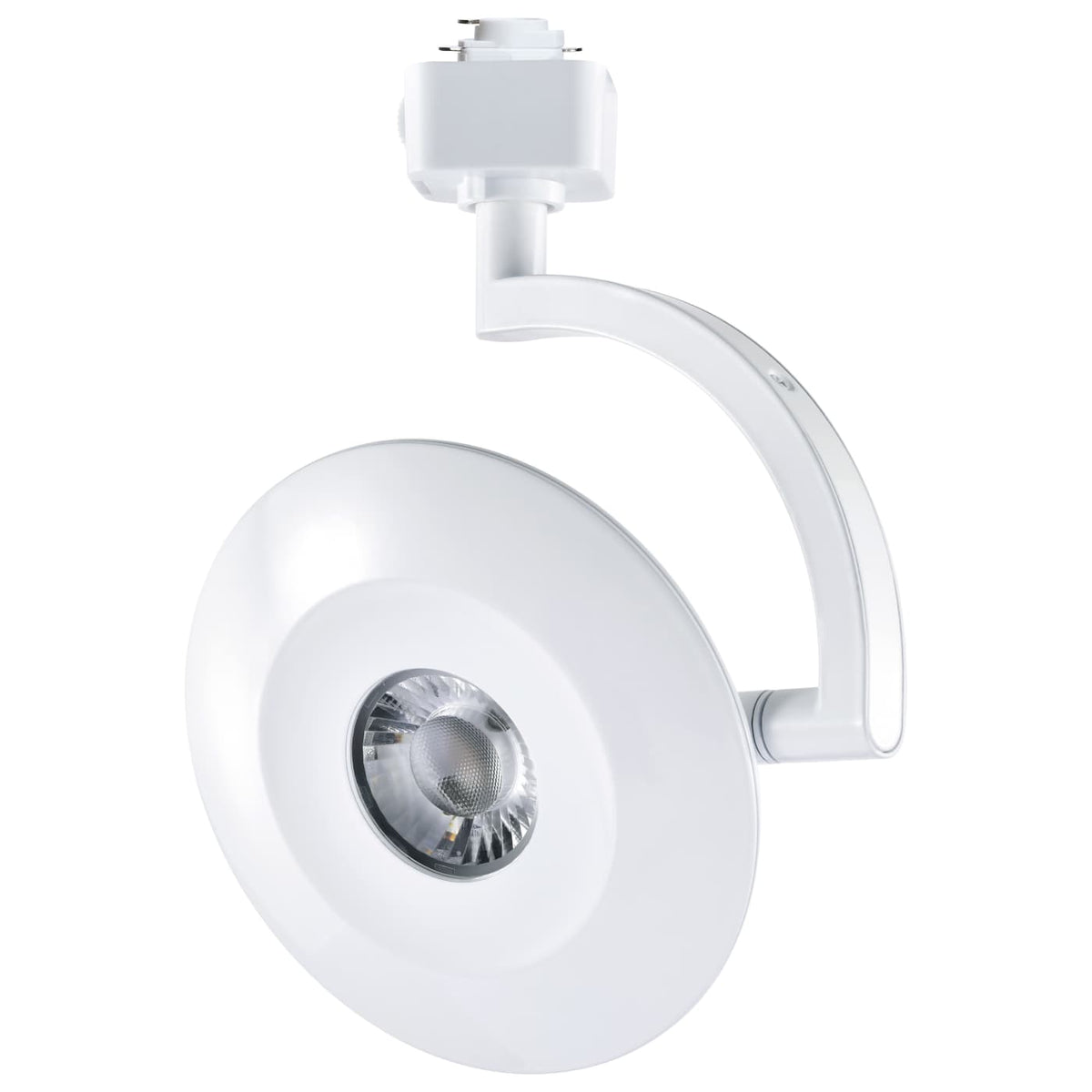 Satco JH5070 Orb LED Track Head  12 Watt  3000K/4000K/5000K CCT Selectable  24 Degree Beam Angle  J-Style  White  120 Volt