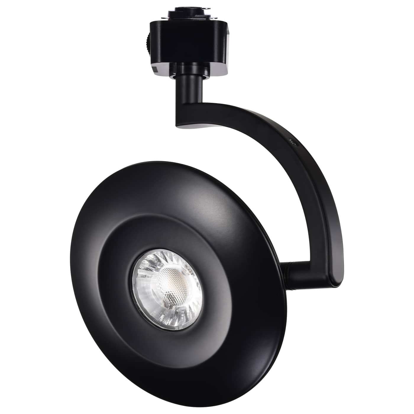 Satco TH674 Orb  12 Watt LED H-Style Track Head  3000K/4000K/5000K CCT Selectable  36 Degree Beam Angle  Black Finish  120 Volt  H-Style