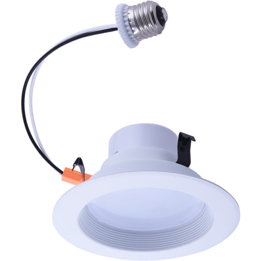 Eiko 10315 DK4-10W/8/827-D-120-W/B 2700K Downlight Kit 4 Inch 10W 800lm 80CRI 2700K Dim Wet Location 120V White Baffle ES E26 Base