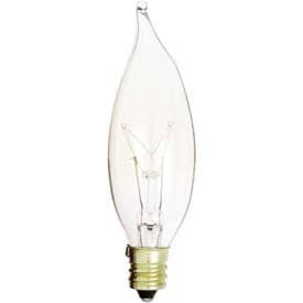 Satco S3273 15Watt Candelabra Tip Clear