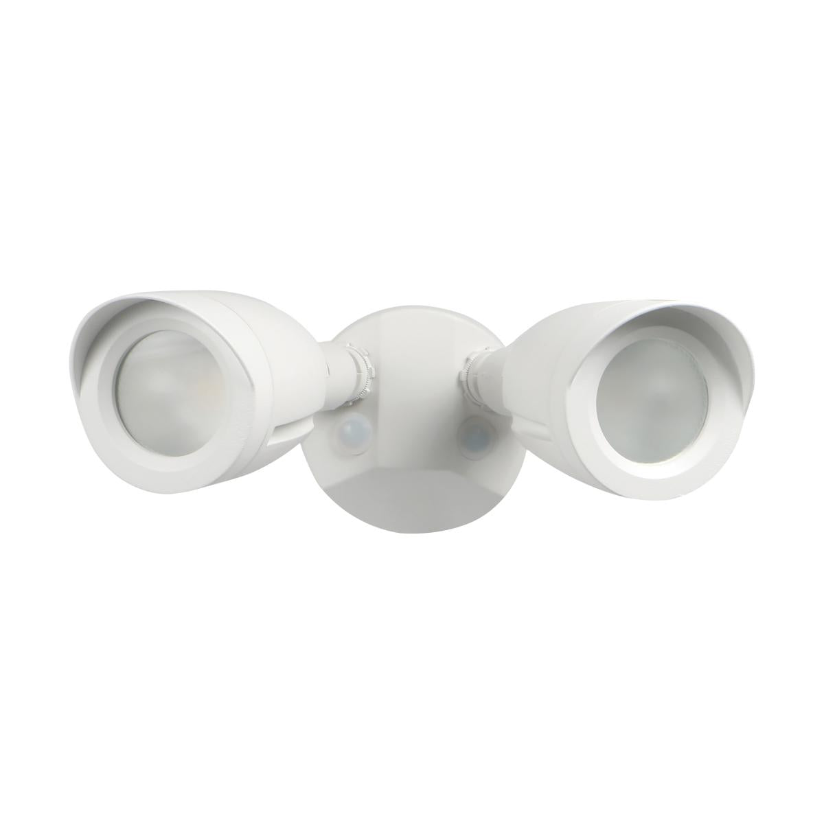 Satco 65-716 LED Security Light Dual Head White Finish 4000K