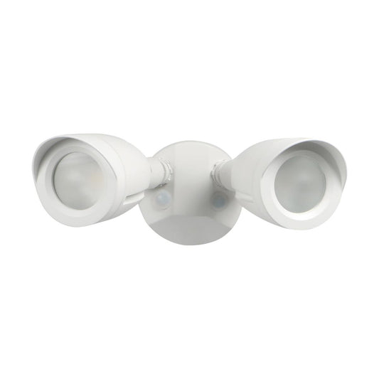 Satco 65-716 LED Security Light Dual Head White Finish 4000K