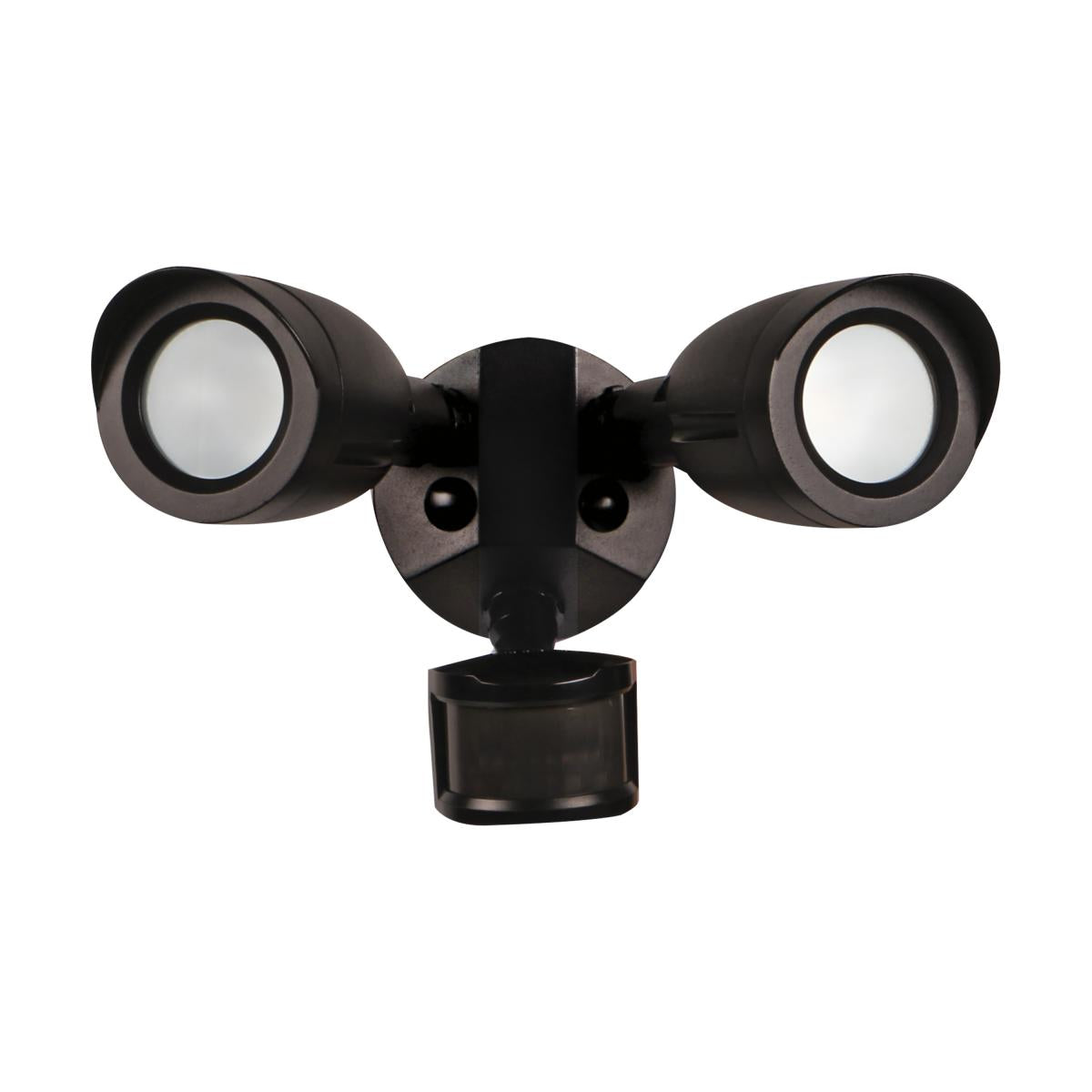 Satco 65-719 LED Security Light Dual Head Motion Sensor Included Bronze Finish 4000K