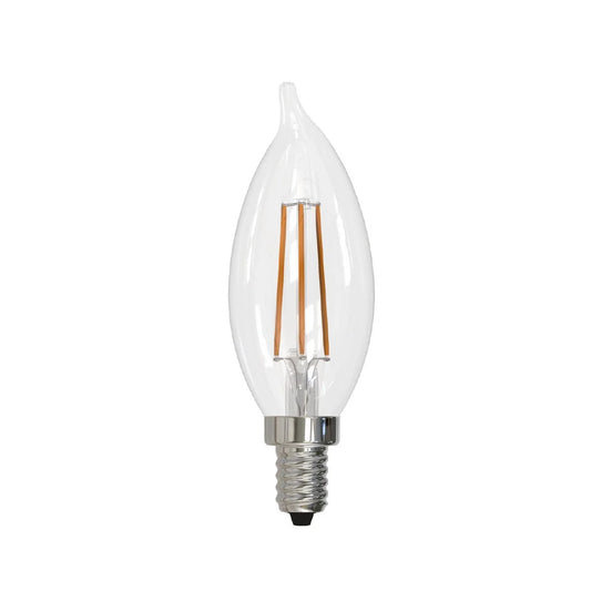 Replacement for Bulbrite 403060 60CFC/32/3 60W Candelabra Incandescent Clear Flame 130V - NOW LED 776628