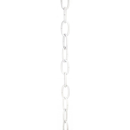 Satco 79-458 8 Ga. Chain White Finish 1 yd. Len 11/2 in. Link Len 7/8 in. Link Wid 1/8 in. Thick 100 yd./Ctn 35lbs Max
