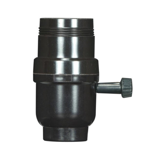 Satco 80-1104 3-Way Turn Knob, 1/8 IP Cap w/Metal Bushing Less Set Screw