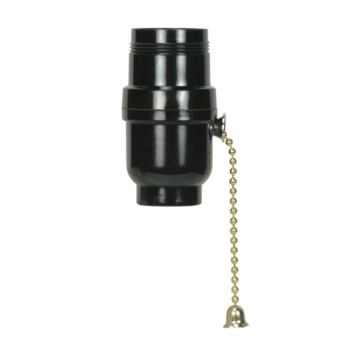 Satco 80-1105 Brass On-Off Pull Chain, 1/8 IP Cap w/Metal Bushing Less Set Screw