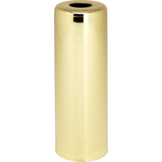 Satco 80-1186 Steel Candle Cup 7/16" Hole 3" Height 1" Diameter Brass Plated