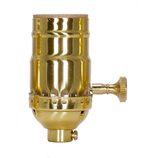 Satco 80-1190 3 Way (2 Circuit) Turn Knob Socket w/Removable Knob
