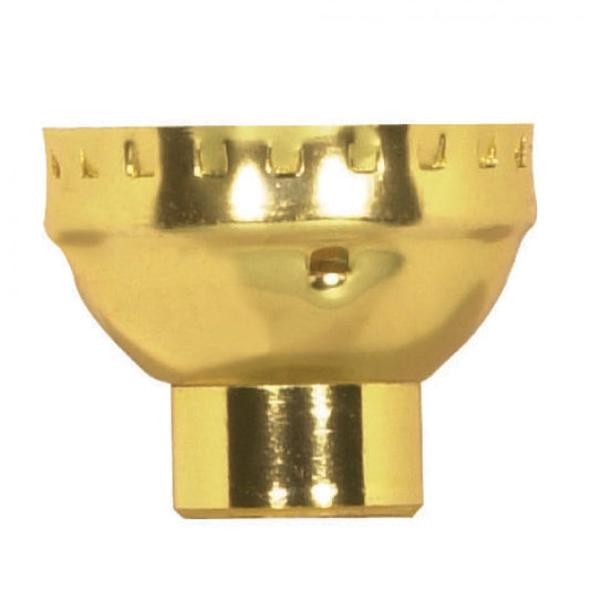 Satco 80-1210 Aluminum Cap With Paper Liner 1/4 IP Less Set Screw Brite Gilt Finish