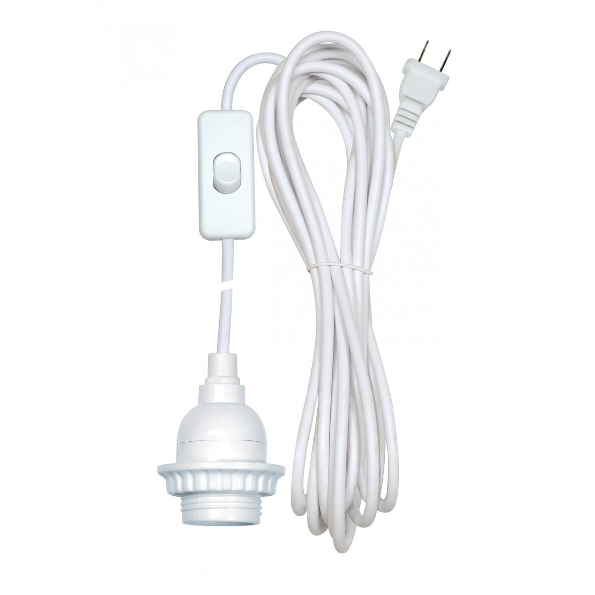Satco 80-2223 White Phenolic Keyless Socket With Uno Ring