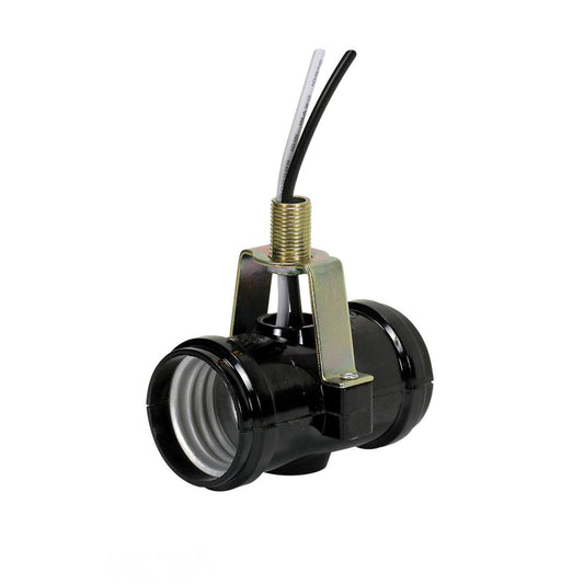 Satco 80-2267 Phenolic Twin Cluster 1-3/8" x 1/8 IP Threaded Top Bracket 12" AWM B/W Leads 105C 1/2" 660W 250V