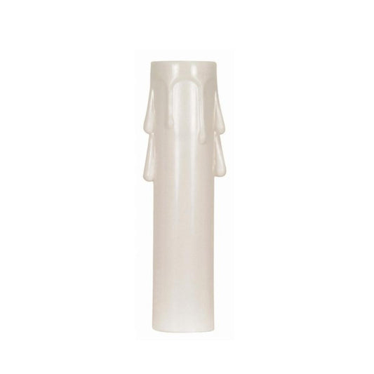 Satco 90-1259 Plastic Drip Candle Cover Ivory Plastic Drip 13/16" Inside Diameter 7/8" Outside Diameter 3-1/2" Height
