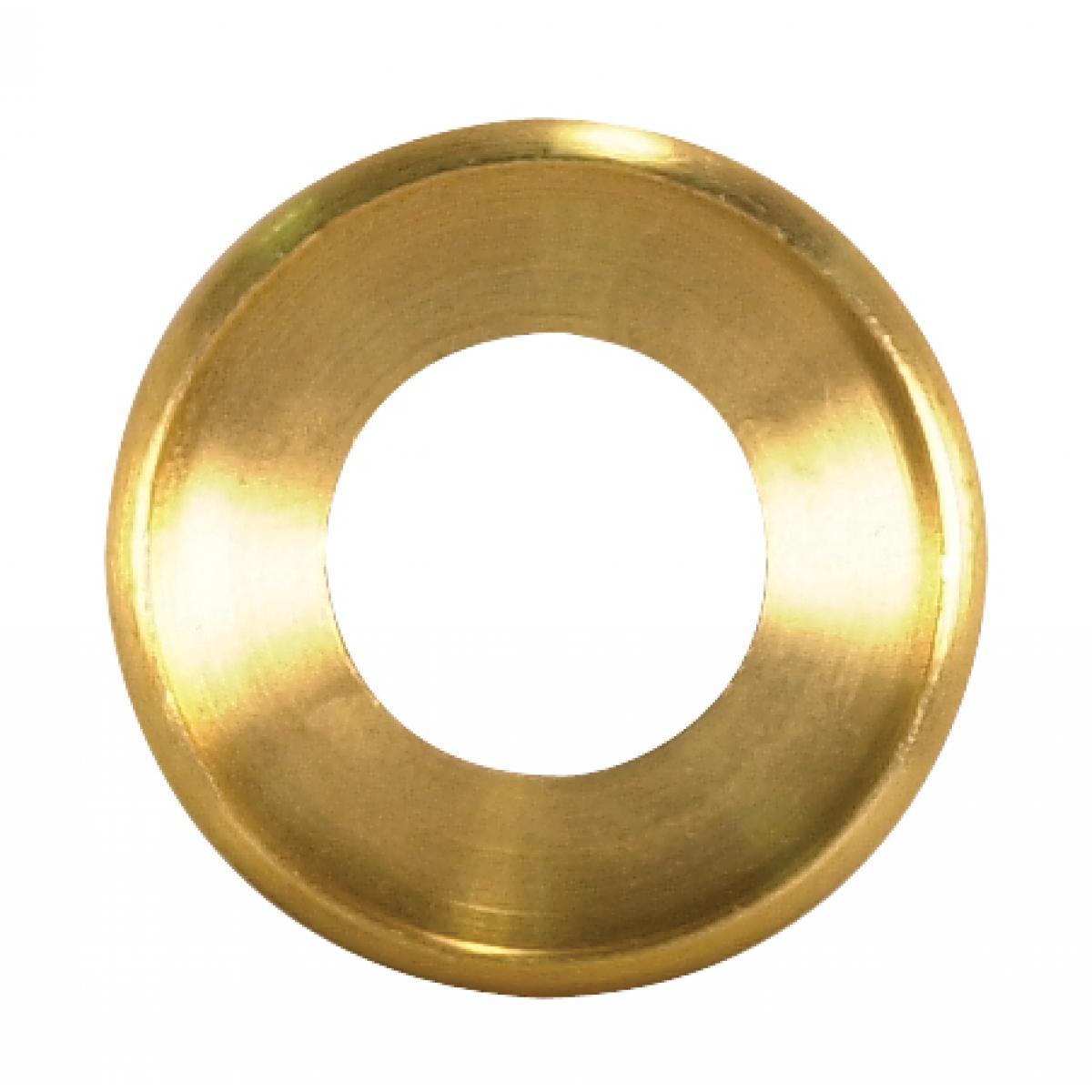 Satco 90-1612 Turned Brass Check Ring 1/4 IP Slip Unfinished 1" Diameter