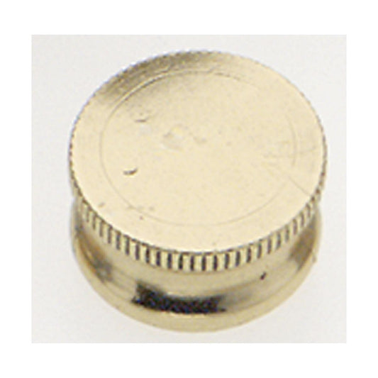 Satco 90-169 Brass Lock-Up Cap 1/8 IP 9/16" Diameter 1/4" Height Burnished And Lacquered