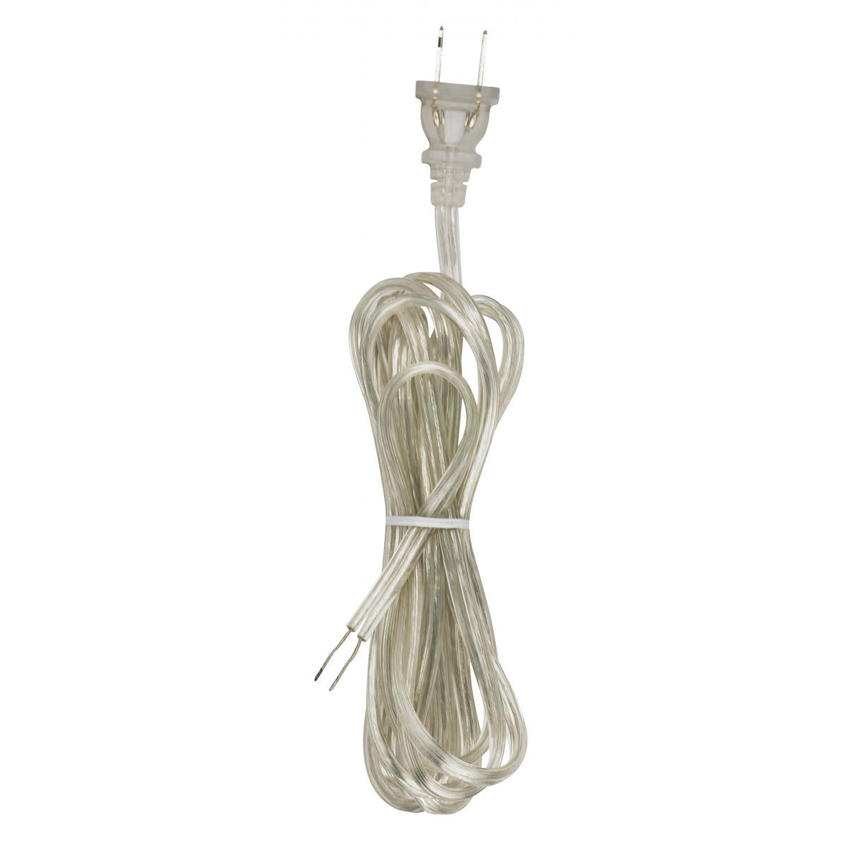 Satco 90-2101 18/2 SPT-2-105C All Cord Sets - Molded Plug - Tinned Tips 3/4" Strip with 2" Slit 36" Hank - 36" Hank - 150 Ctn.9 Ft.