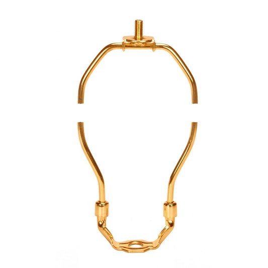 Satco 90-2254 Heavy Duty Harp Polished Brass Finish 10" Height 1/4-27 Thread
