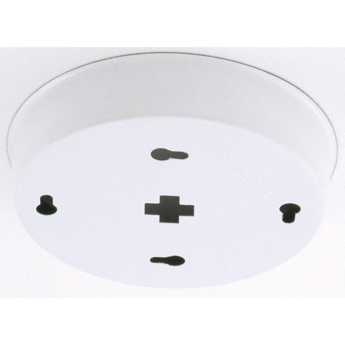 Satco 90-244 Bent Glass Ceiling Holder White Finish 4-3/4" Diameter 1" Height