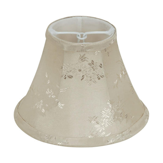Satco 90-2487 Clip On Shade French Beige Flower Silk 3" Top 6" Bottom 4-1/2" Side