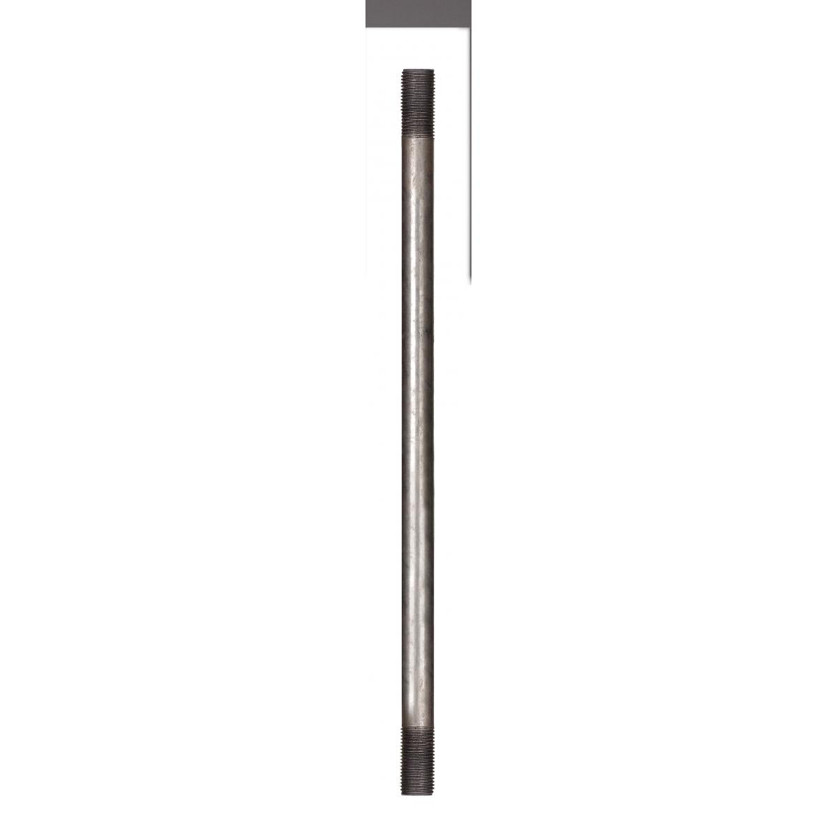 Satco 90-2509 Steel Pipe 1/8 IP Raw Steel Finish 8" Length 3/4" x 3/4" Threaded On Both Ends