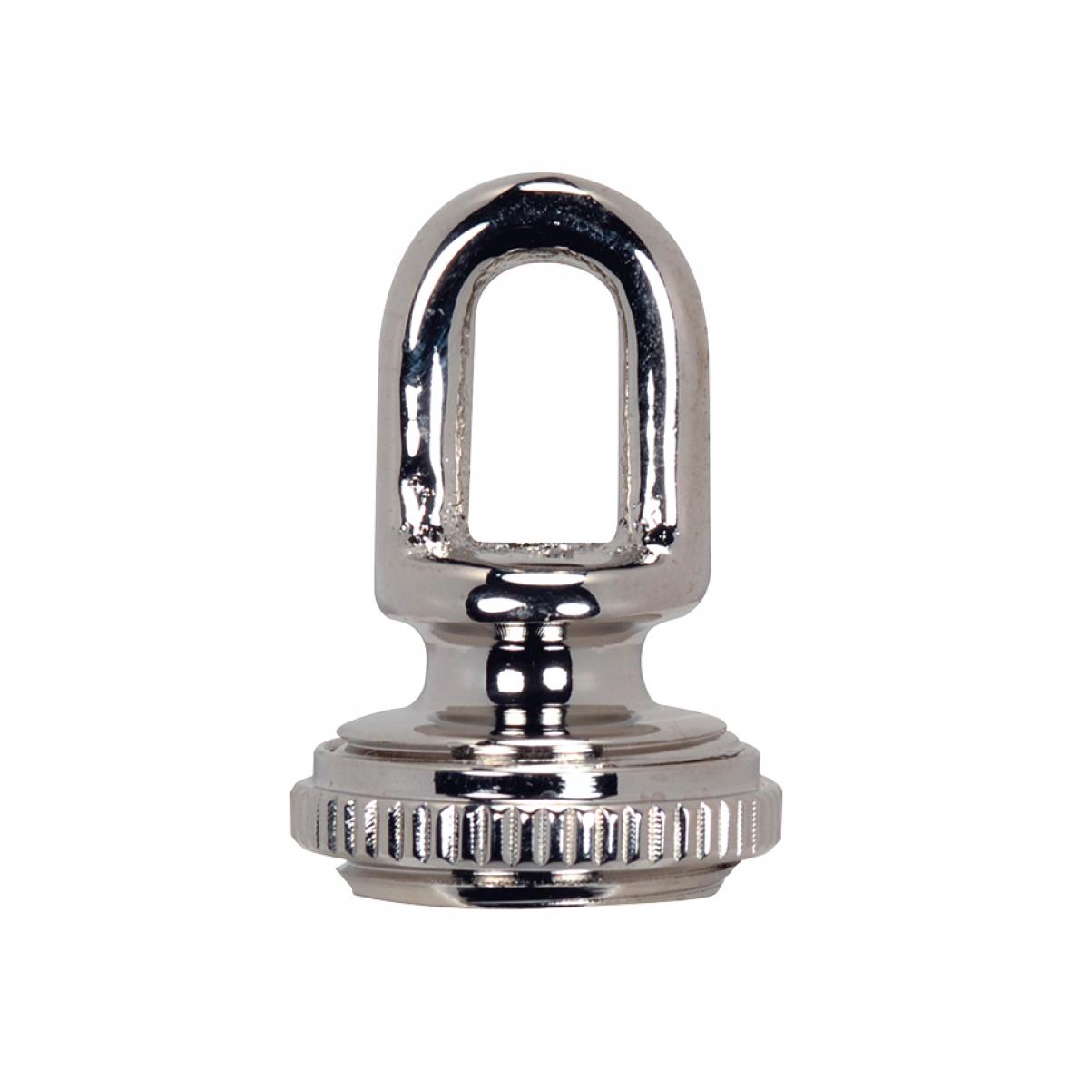Satco 90-2613 Screw Collar Loop 1/4IP Cast Brass Nickel Finish